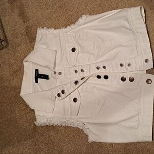 Size S white jean vest Aqua brand